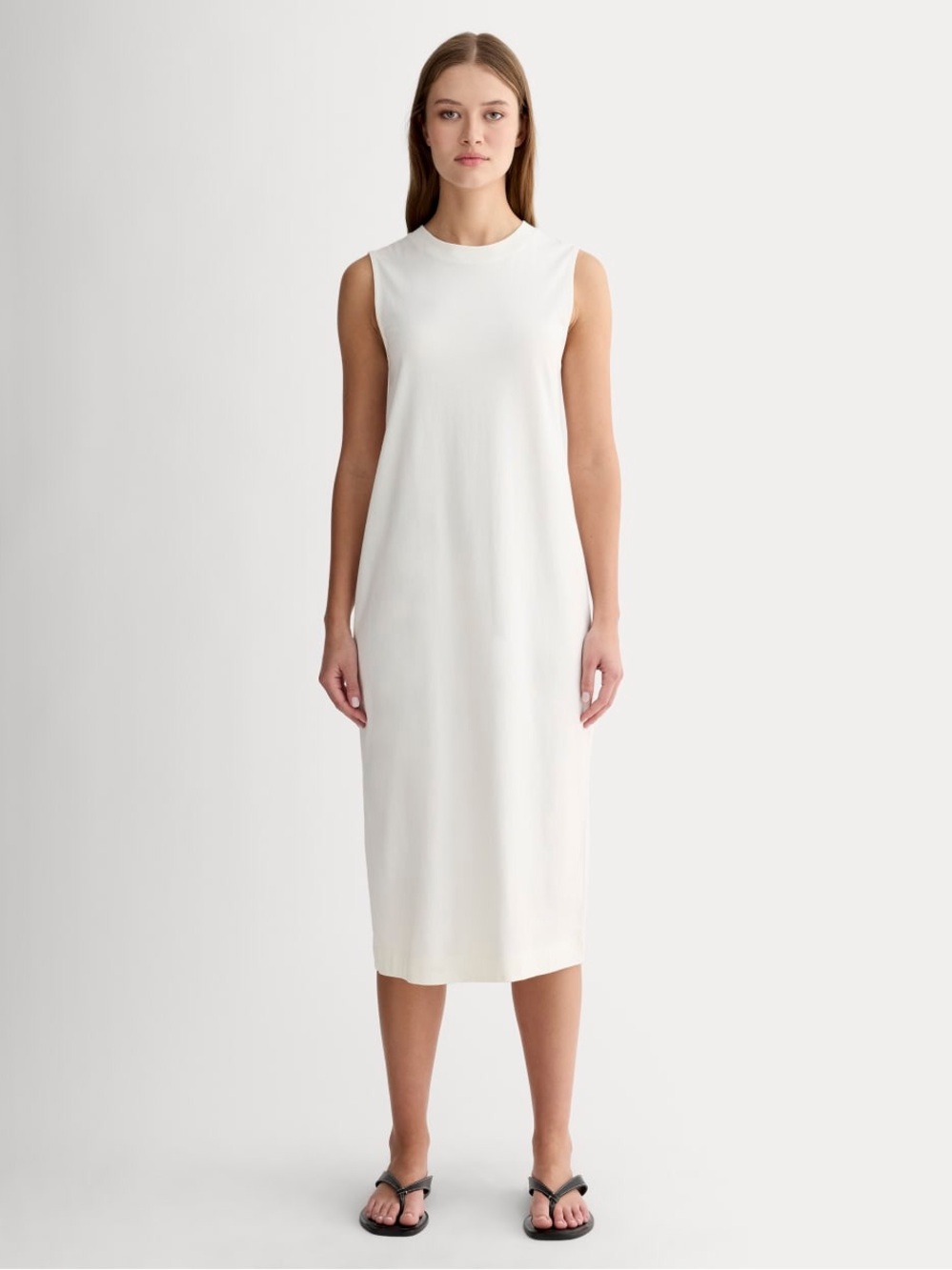 Everlane The Weekend Tank Dress Canvas Size XS NWOT Organic Cotton Midi